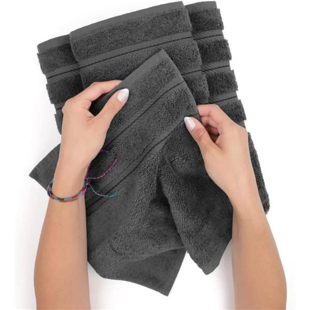 New Luxury 6 Piece Towel Set, 2 Bath Towels 2 Hand Towel 2